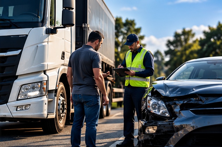 Avaliação de danos materiais a terceiro envolvendo caminhão